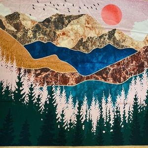 Mountain Sunset Tapestry